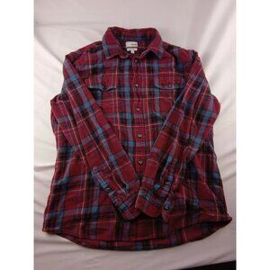 Sonoma plaid shirt mens large button down long sleeve flannel red regular fit